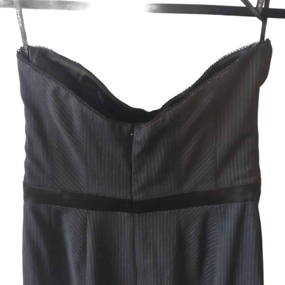NWT bebe Black Bustier Corset Top Flare Dress Sz M - Picture 8 of 12
